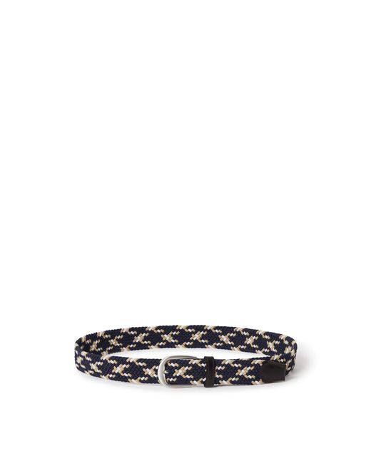 Osprey Black Sam Flexible Woven Leather Belt for men