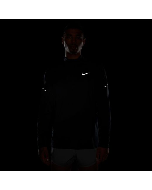 Nike Black Stride Dri-Fit 1/4-Zip Running Top for men