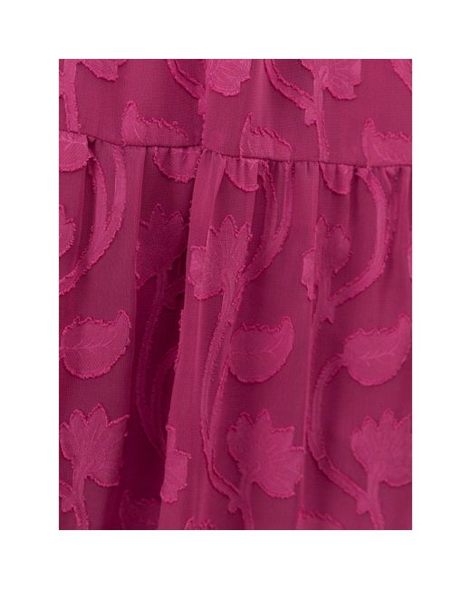 Lovedrobe Pink Floral Burnout Tiered Maxi Skirt
