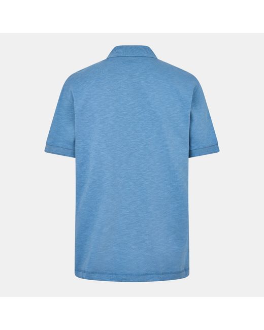 Boss Blue Pe Linenlogo Short Sleeve Polo Shirt for men