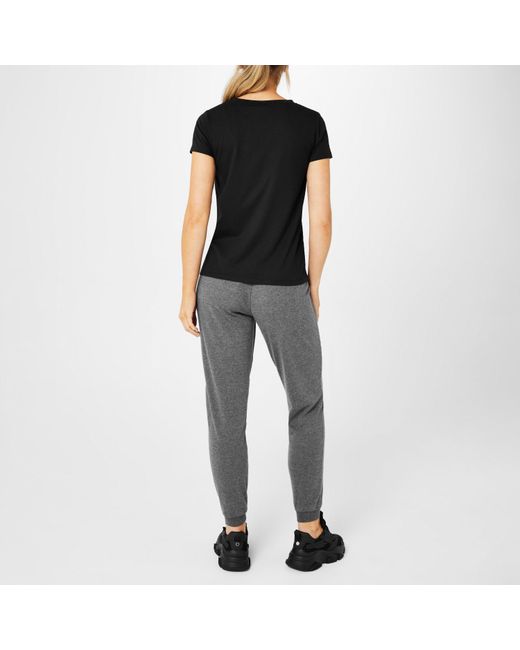 Slazenger 1881 Black Ladies V Neck Tee Shirt