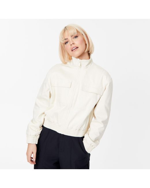 Jack Wills White Jw Twill Bomber Jacket