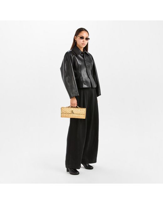 Bottega Veneta Metallic Oval Sunglasses
