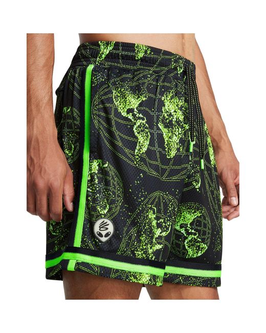 Under Armour Green Curry Statement Shorts for men
