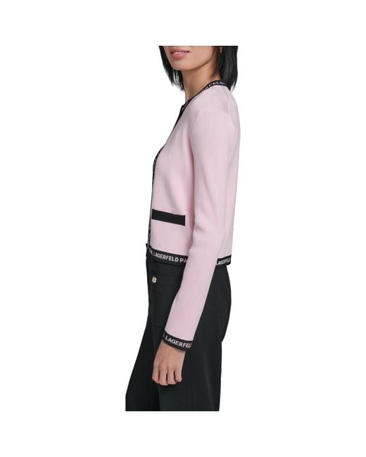Karl Lagerfeld Black Sportswear Cardigan