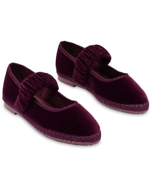 Flabelus Purple Mafalda Velvet Mary Jane