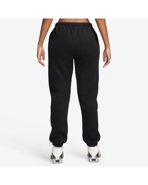 Nike Black Sportswear Phoenix Fleece Mid-Rise Sweatpants