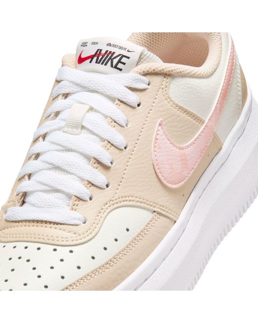 Nike Pink Court Vision Alta Leather Trainers