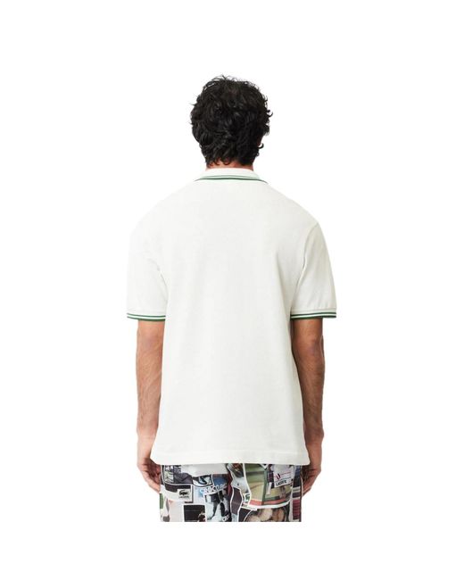 Lacoste White Short Sleeve Polo Shirt for men