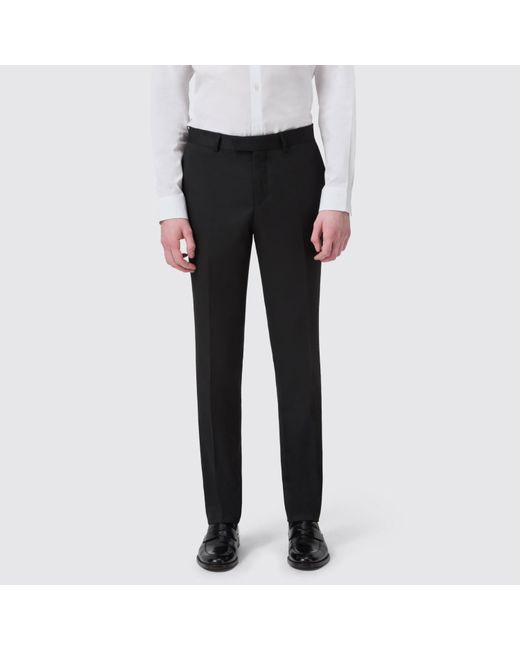 Twisted Tailor Black Ellroy Slim Fit Trousers for men