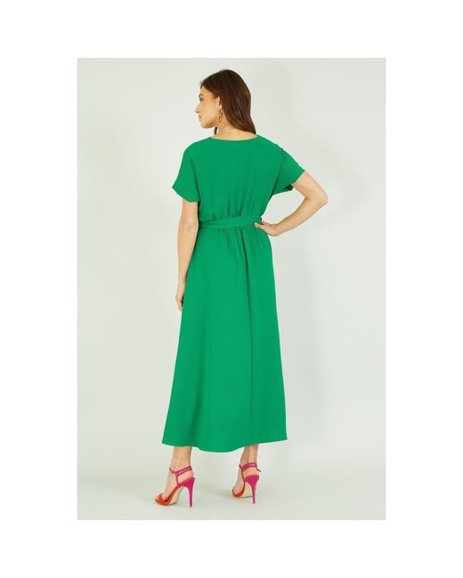 Mela London Green Kimono Sleeve Midi Dress