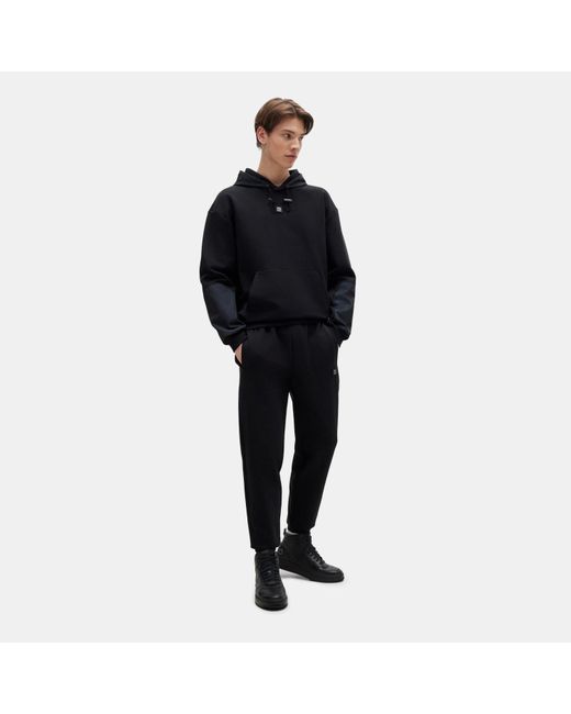 HUGO Black Dimacs Fleece Closed Cuff Joggers for men