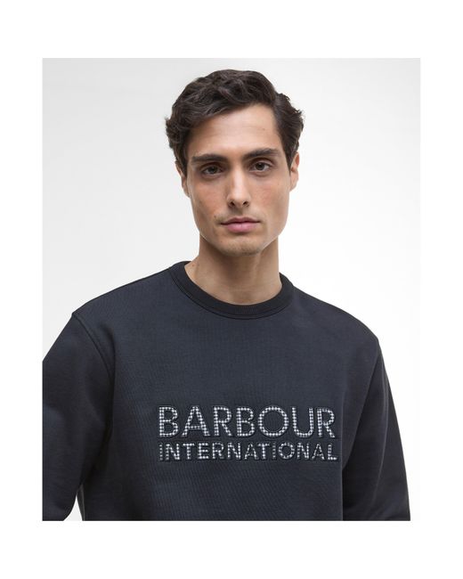 Barbour Blue Bertie Blackstreak Logo Sweater for men