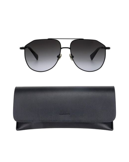 AllSaints Black Moe Aviator Sunglasses