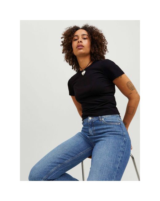JJXX Black Gigi Crew T-Shirt Ladies
