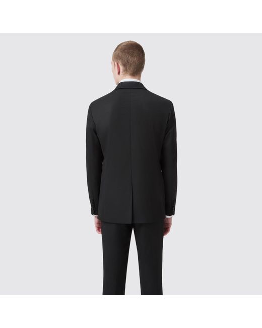 Twisted Tailor Black Kemp Slim Fit Tux Jacket for men