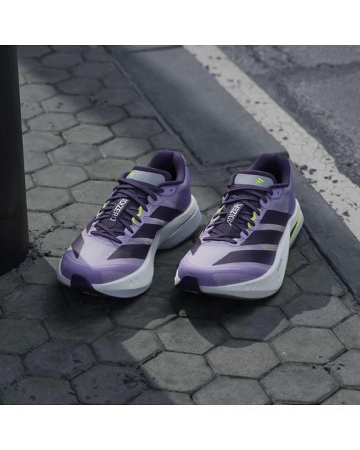 Adidas Blue Adizero Boston 13 Road Running Shoes