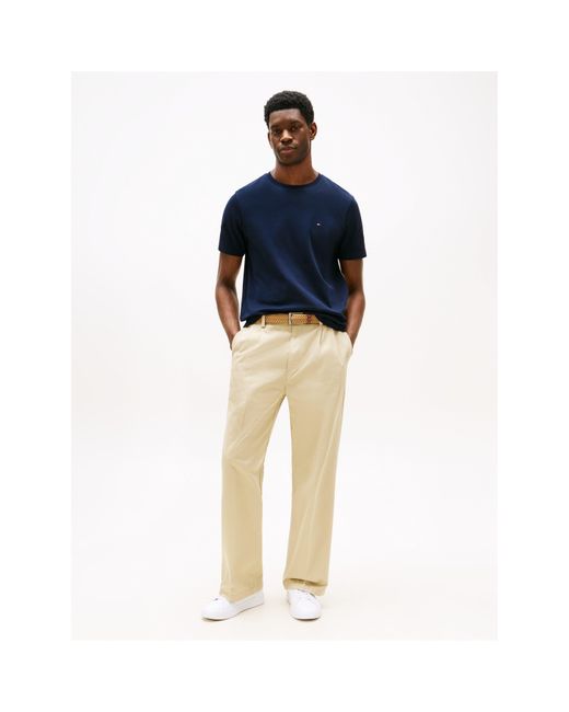 Tommy Hilfiger Blue Interlock Cotton T-Shirt for men