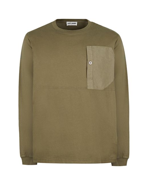 Left Hand Green Pocket Tee for men
