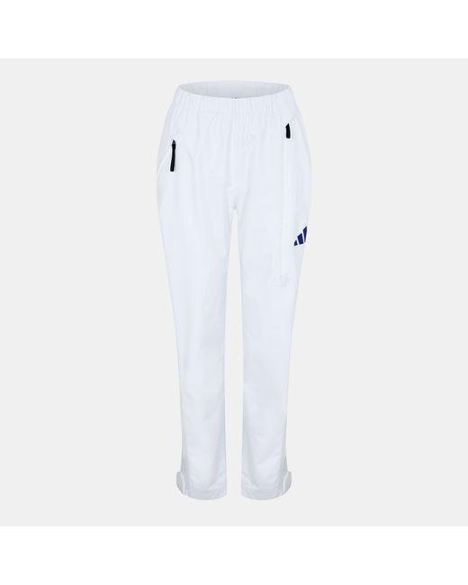 Adidas White Rain Waterproof Trousers