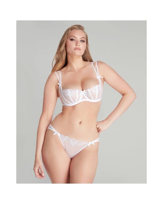 Agent Provocateur White Rosia Balconette Underwired Bra