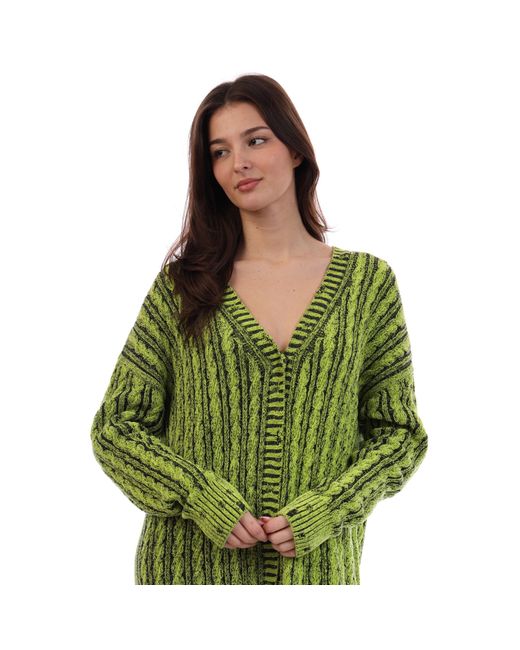 DIESEL Green Pngia Maglia Cardigan