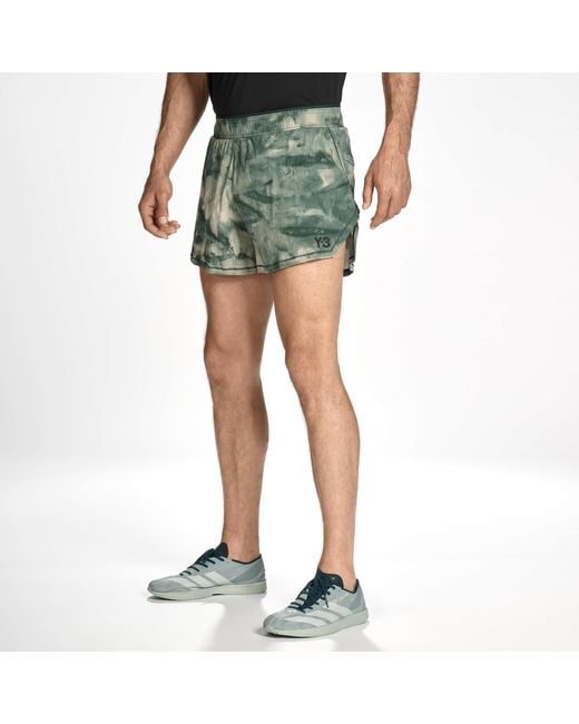 Y-3 Green Performance Running Shorts for men
