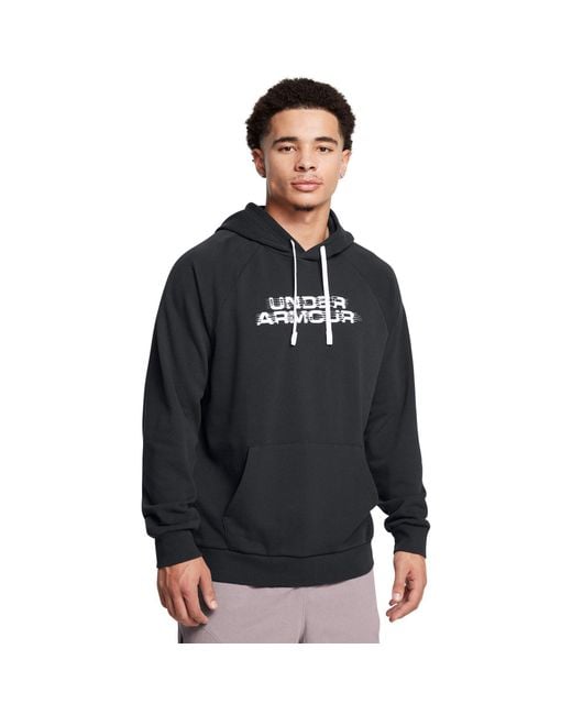 Under Armour Blue Rival Fleece Hoodie for men