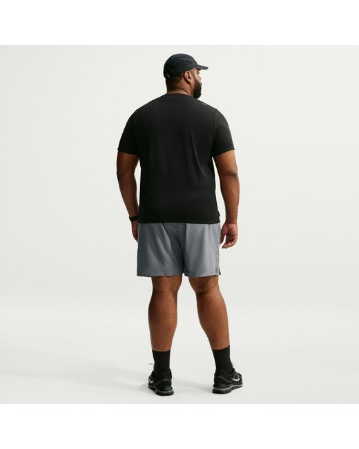 Nike Gray 7 Inch Miler Dri-Fit 7 Inch Brief Lined Running Shorts for men