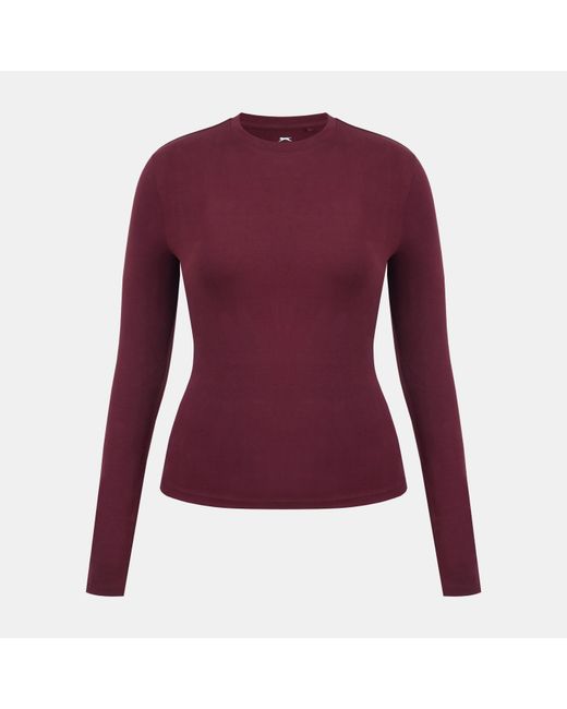 Slazenger 1881 Purple Slaz Ess Cotton Slim Fit Long Sleeve T-Shirt
