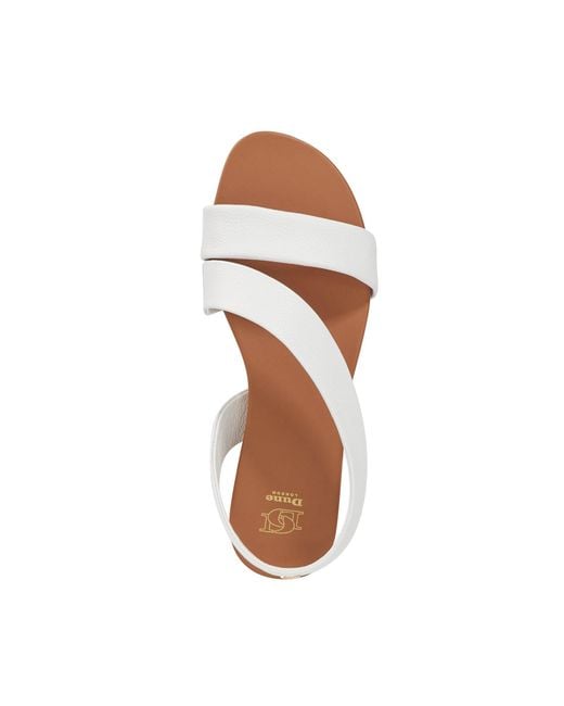 Dune White Lucina Flat Sandals