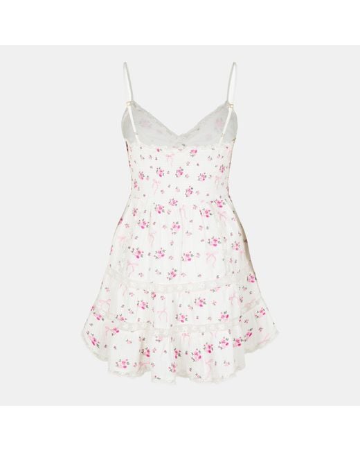 LoveShackFancy White Love Solbina Mini Dress