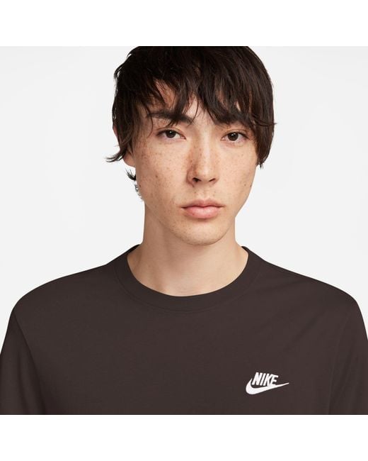 Nike Black Sportswear Club T-Shirt for men