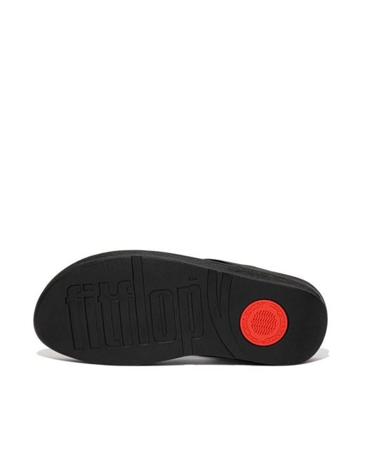 Fitflop Black Fit Flop Halo Shimmer Toe-Post Sandals
