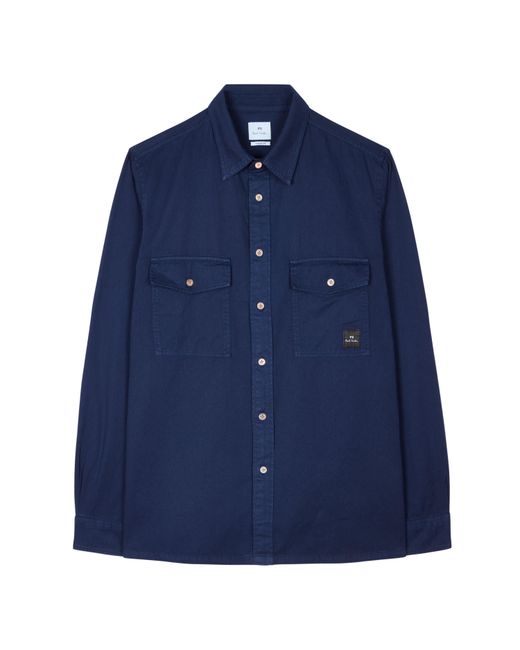 Paul Smith Blue Zebra Long Sleeve Overshirt for men