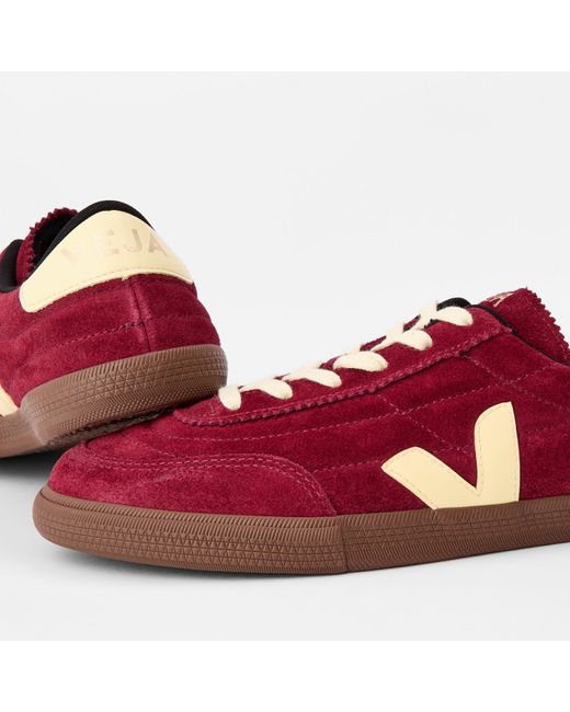 Veja Red Low-Top Trainers