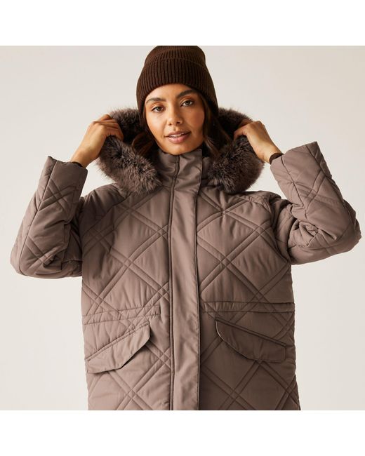 Regatta Brown Freyla Water Resistant Insulated Quilted Jacket