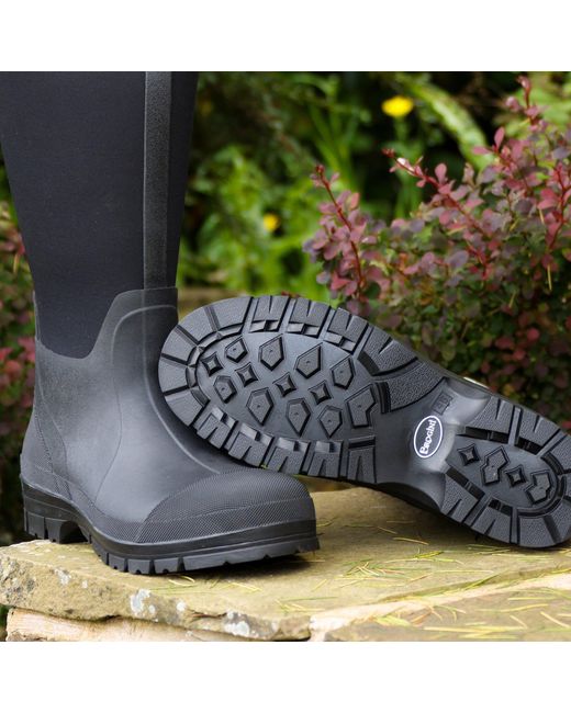 Brogini Black Hawkswick Neoprene Mucking-Out Welly for men