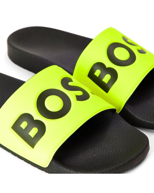 Boss Green Comfy Slider Sandals With Logo Detail (Aryeh) for men