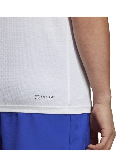 Adidas White Training Essentials Base T Shirt for men