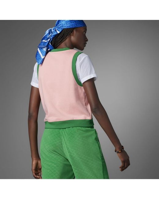 Adidas Originals Pink Adicolour 70S Sweater Vest