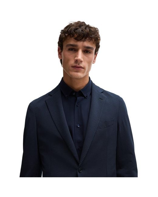 Boss Blue P-Hanry-J-Wg-241 Tailored Suit Jacket for men
