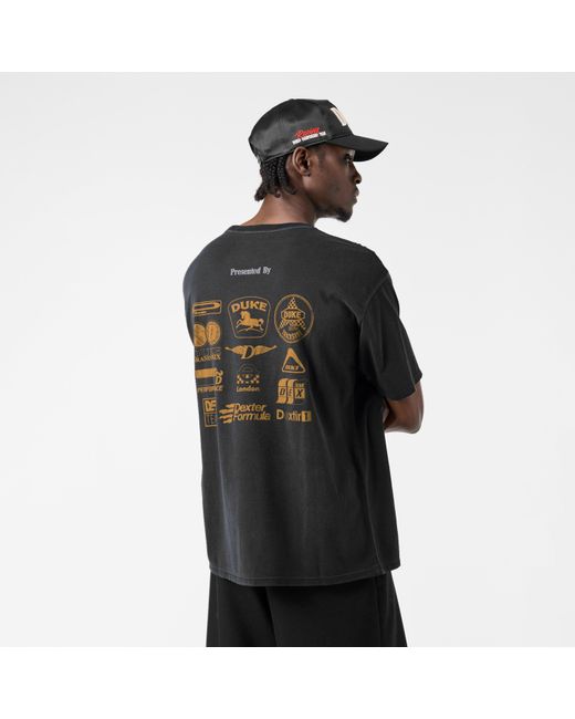 Duke & Dexter Black Oversized T-Shirt for men