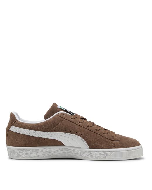 PUMA Brown Suede Classic Sneakers for men