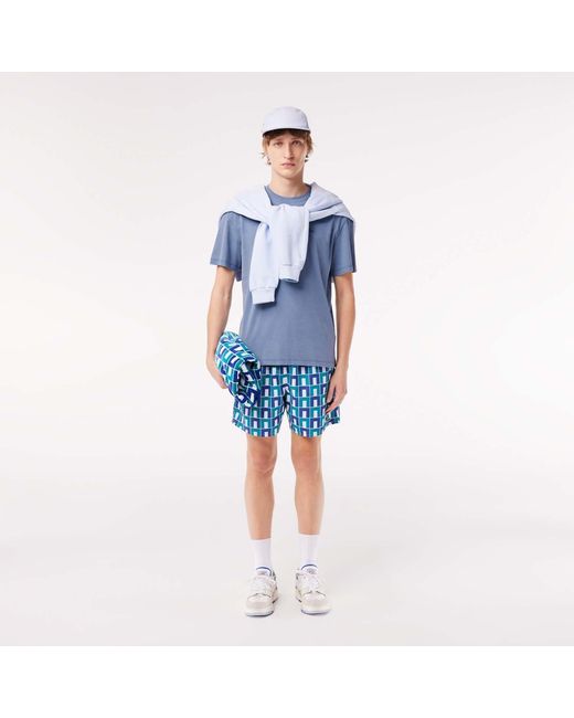 Lacoste Blue Natural Dyed Jersey T-shirt for men