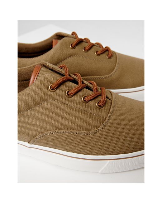Threadbare Brown Casual Low-Top Trainers for men