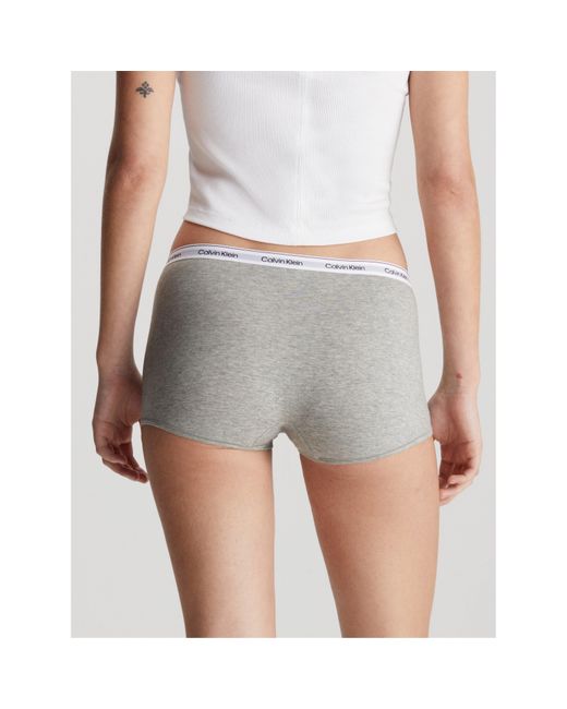 Calvin Klein White Streamlined Soft Fabric Boy Shorts