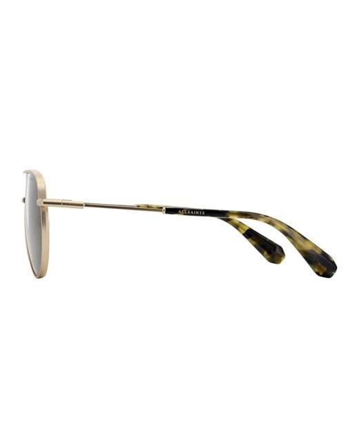 AllSaints Green Aviator Sunglasses
