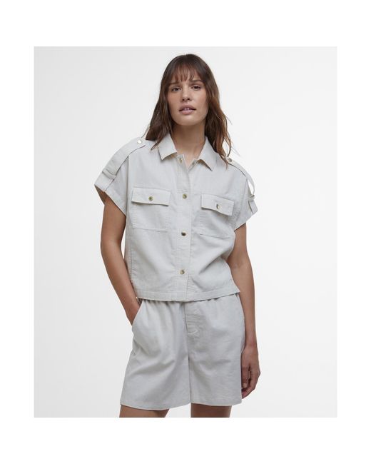 Barbour Gray Light Stone Priya Shirt