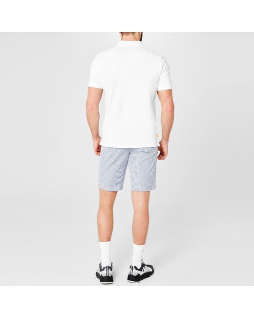 Timberland White Miller Short Sleeve Polo Shirt for men